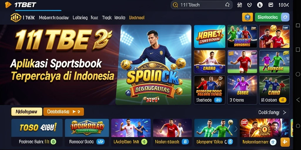 Screenshot utama 11TBET menampilkan antarmuka taruhan olahraga yang intuitif.