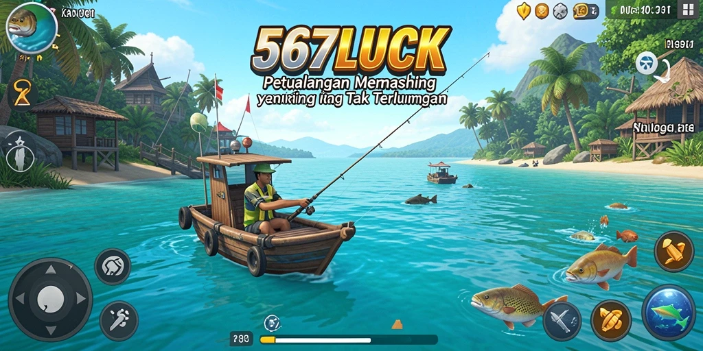 Tampilan screenshot gameplay <strong>567LUCK</strong> yang menunjukkan aksi memancing seru.