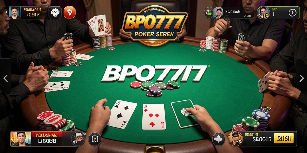 Screenshot dari gameplay seru BPO777 yang menampilkan suasana poker yang menggembirakan.