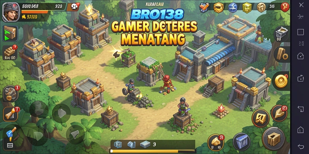 Menampilkan gameplay seru Tower Defense di BRO138.