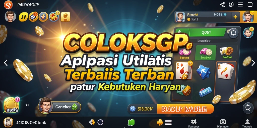 Tampilan utama COLOKSGP menunjukkan kemudahan dalam penggunaan aplikasi Utility.