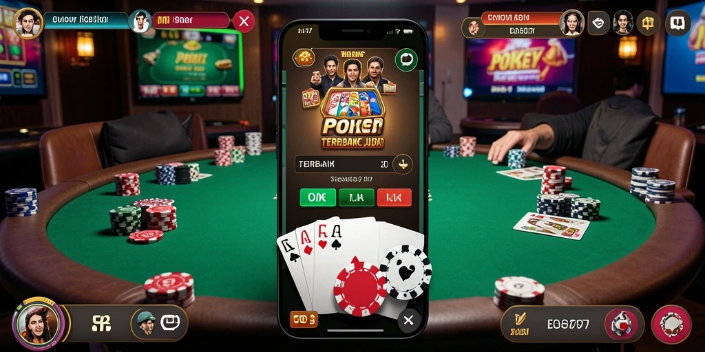 Tampilan menarik dari gameplay Poker di EOS77.