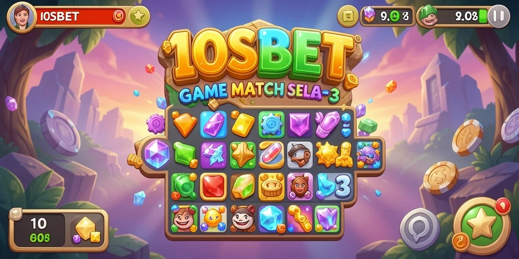 Tampilan menarik dari gameplay Match-3 di IOSBET.