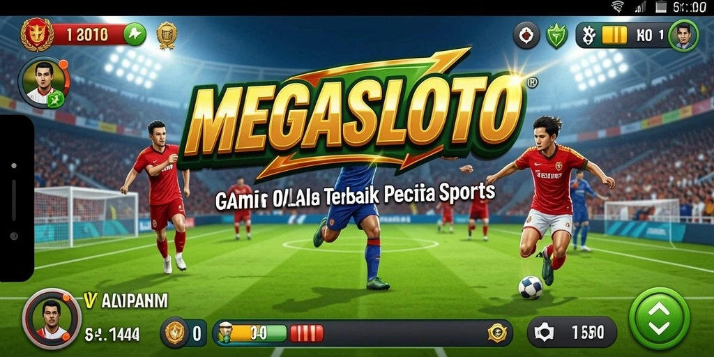 Screenshot gameplay MEGASLOTO menampilkan aksi seru dalam pertandingan olahraga.