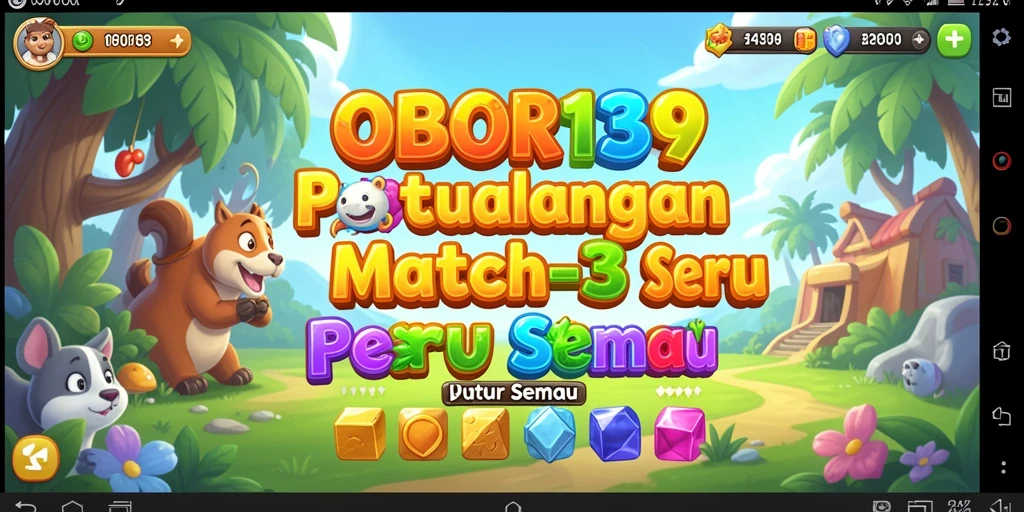 Screenshot gameplay OBOR138 menampilkan seru dan tantangan Match-3.