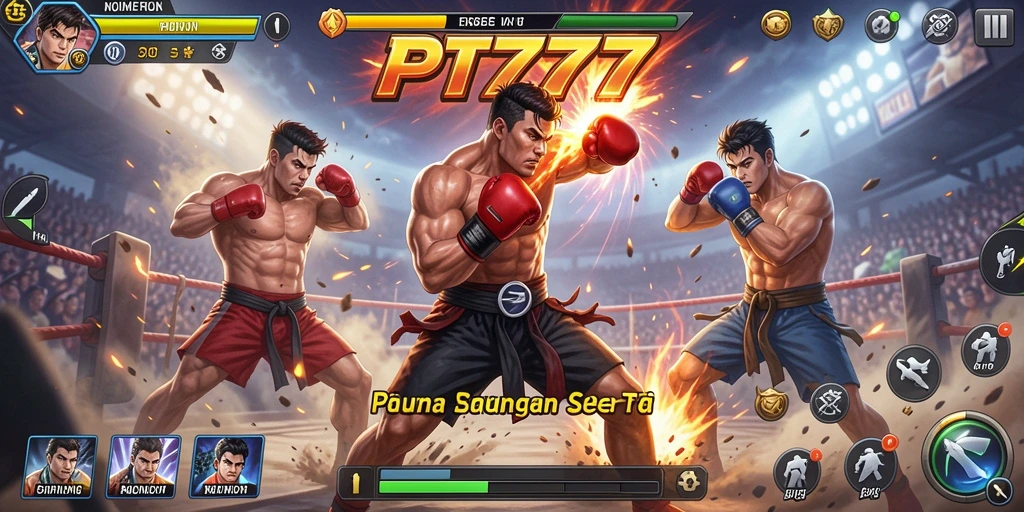 Gameplay PT777 yang mendebarkan dalam pertempuran Fighting.
