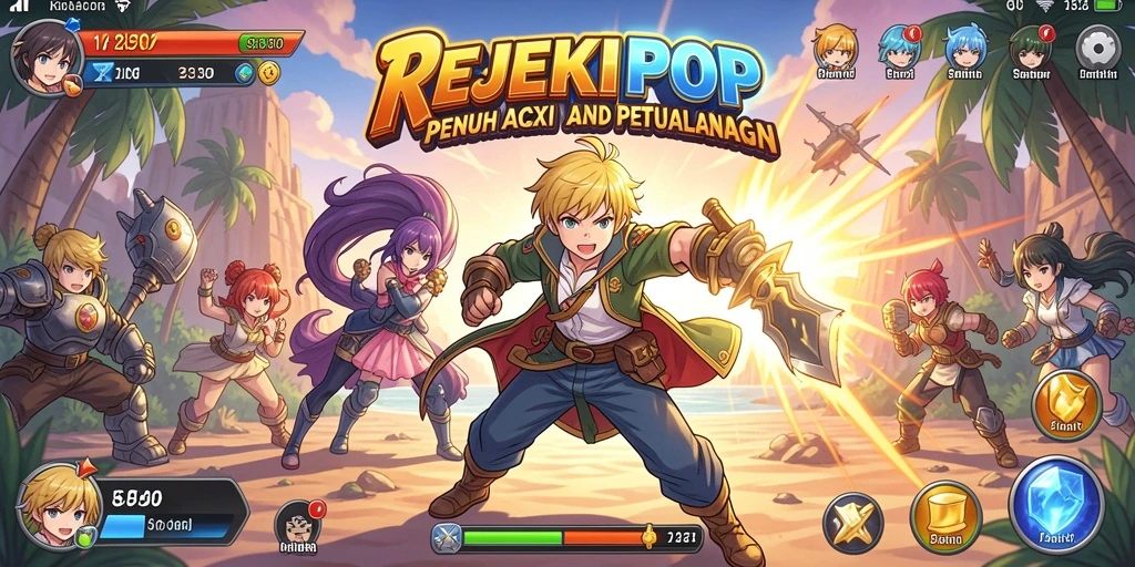 Screenshot gameplay REJEKIPOP yang menampilkan aksi menarik.