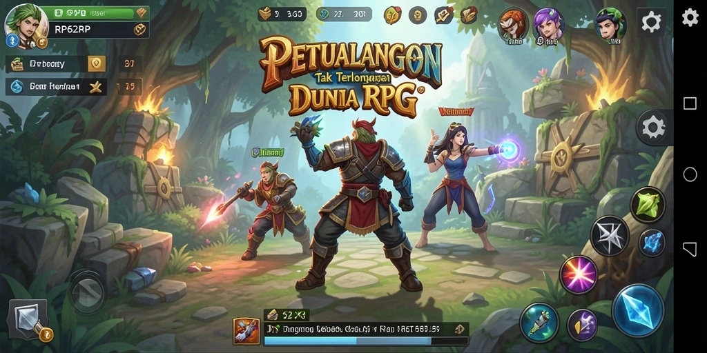Screenshot RP62RP menampilkan karakter dalam pertempuran epik.