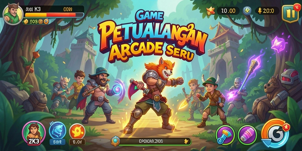 Tangkapan layar utama ZK3 menunjukkan gameplay yang penuh aksi.